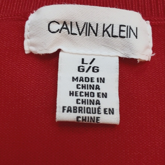 Calvin Klein Red Long Sleeve Sweater - Picture 7 of 9